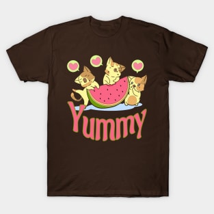 Watermelon Eating Kittens T-Shirt